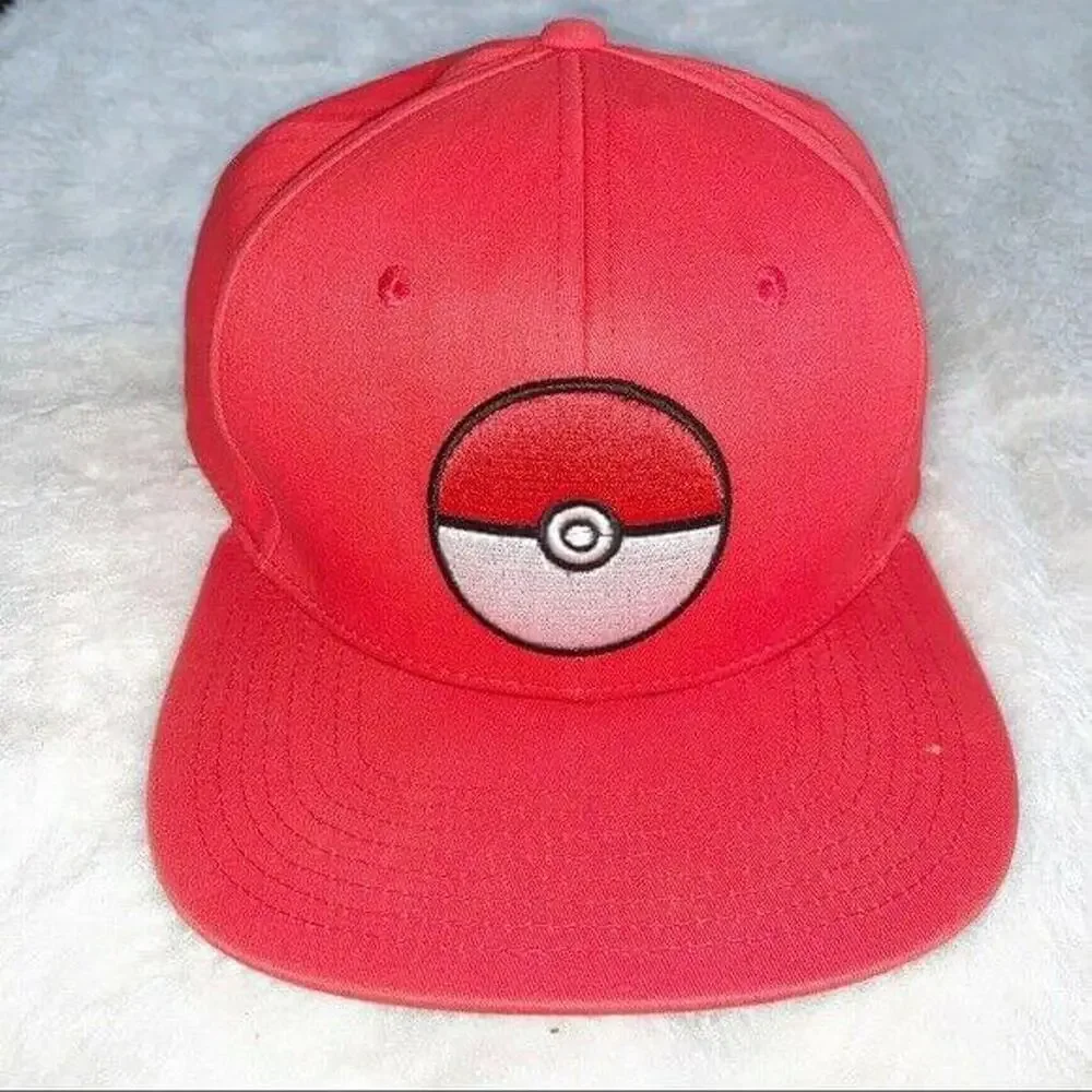 NEW POKÉMON Baseball Cap Hat Red Flatbill SnapBack