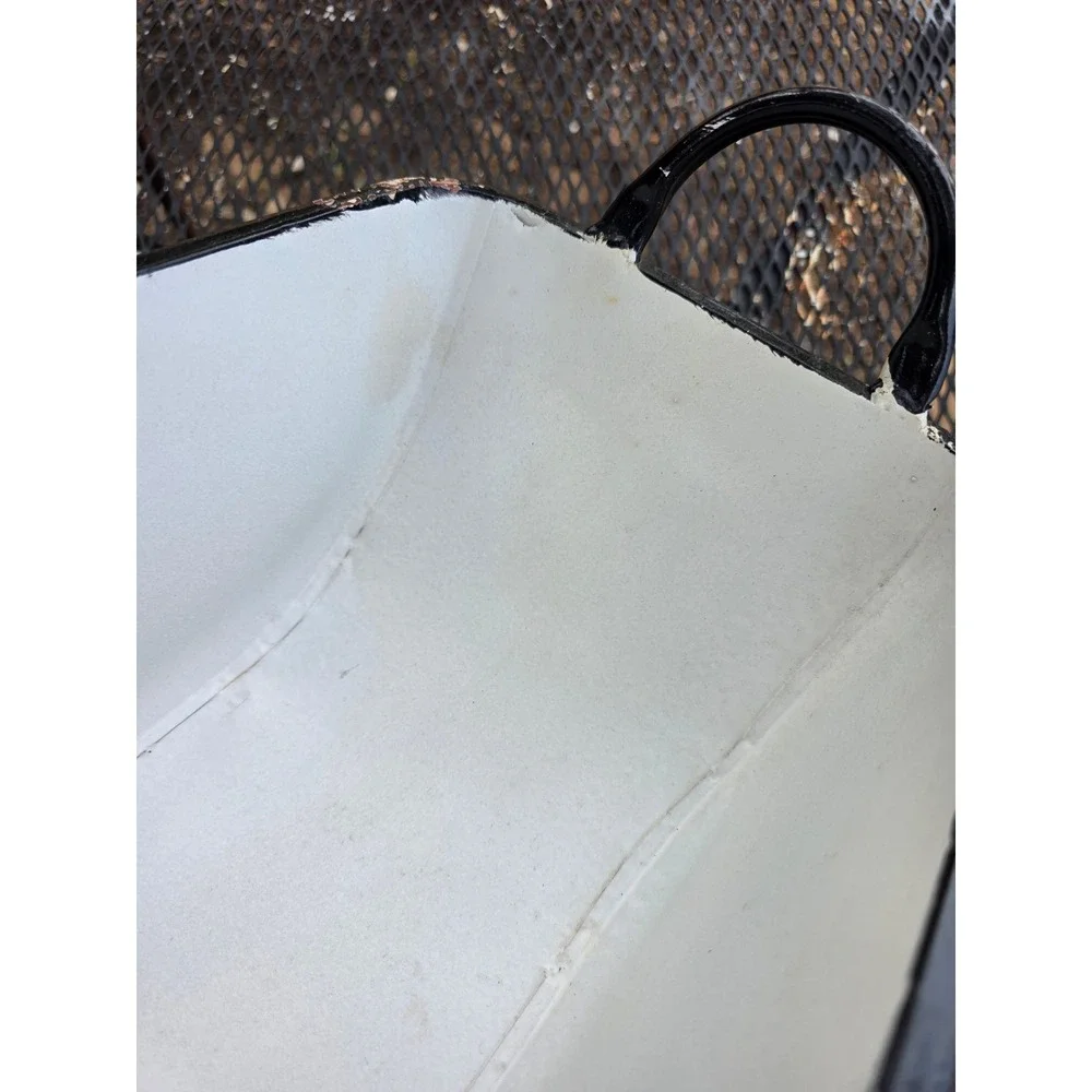 Vintage enamelware trough
