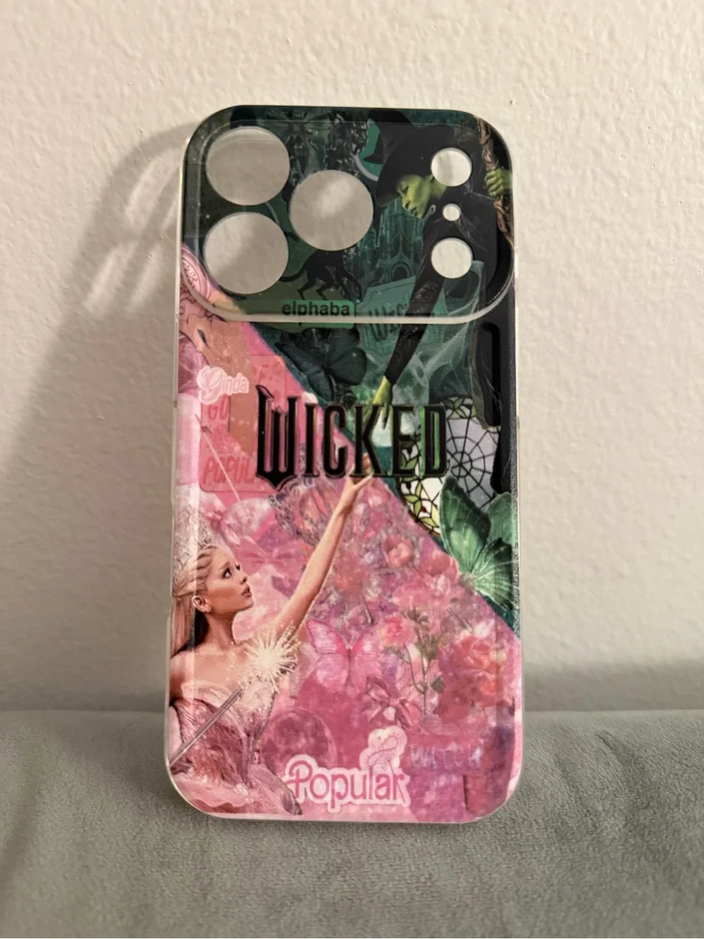 iPhone 17 Pro Wicked Elphaba Glinda Pink Green Popular Collage Phone Case