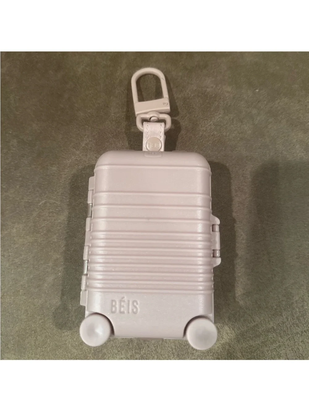 BEIS atlas pink Mini Suitcase Key & AirPod Holder with Clip