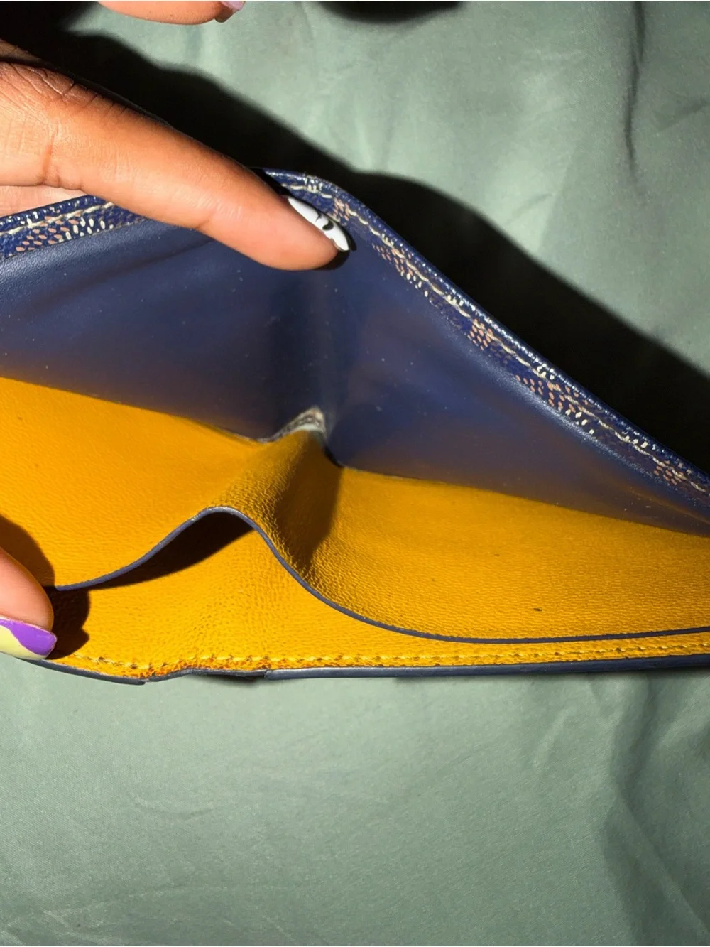 N/A goyard navy wallet