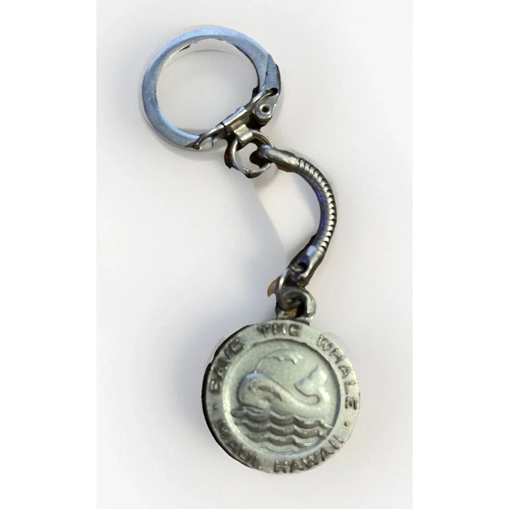 Vintage Maui, Hawaii Keychain / Key Ring - Save the Whales