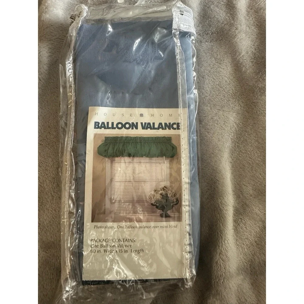 House & Home Balloon Valance Blue‎ 60