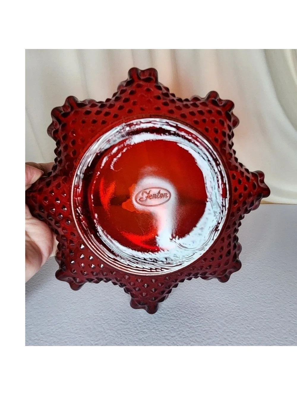 Fenton ruby hobnail