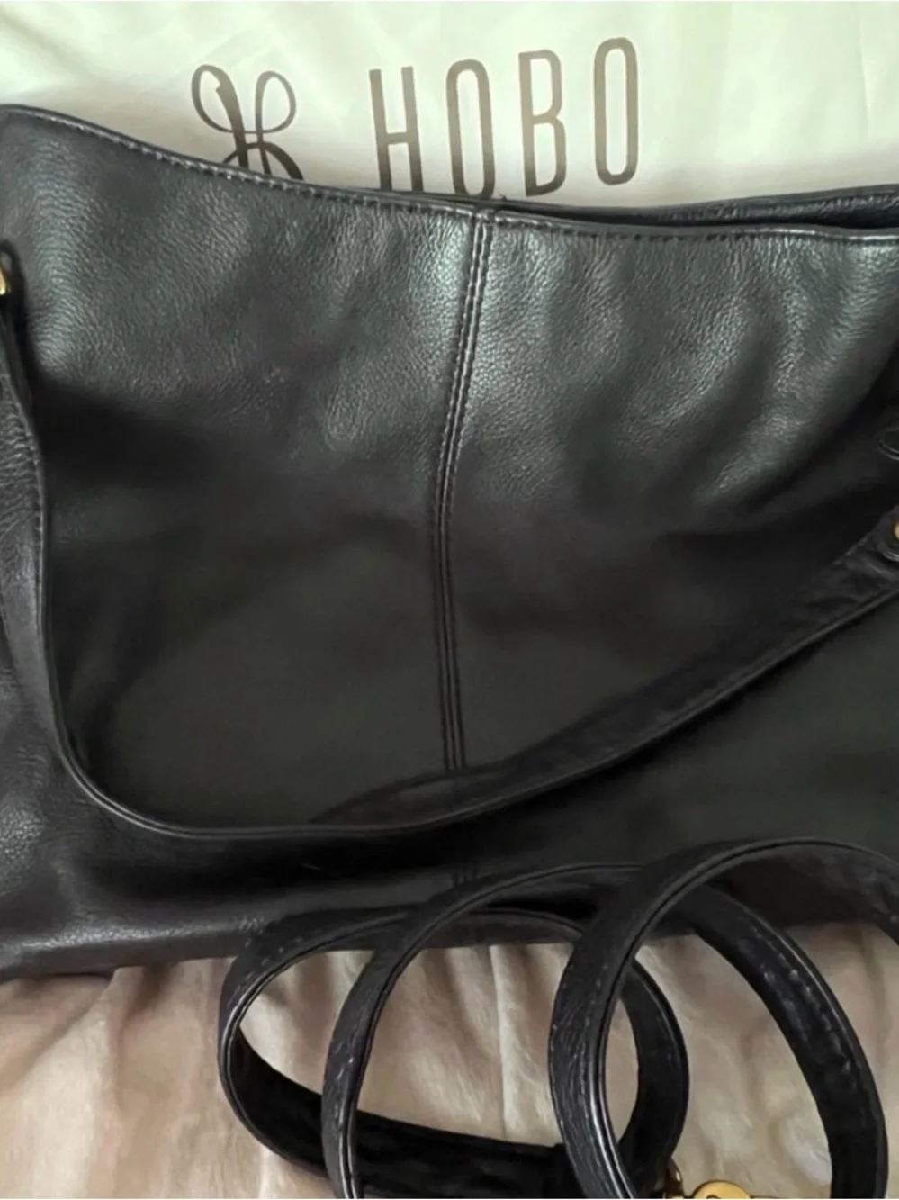 HOBO strap leather gold