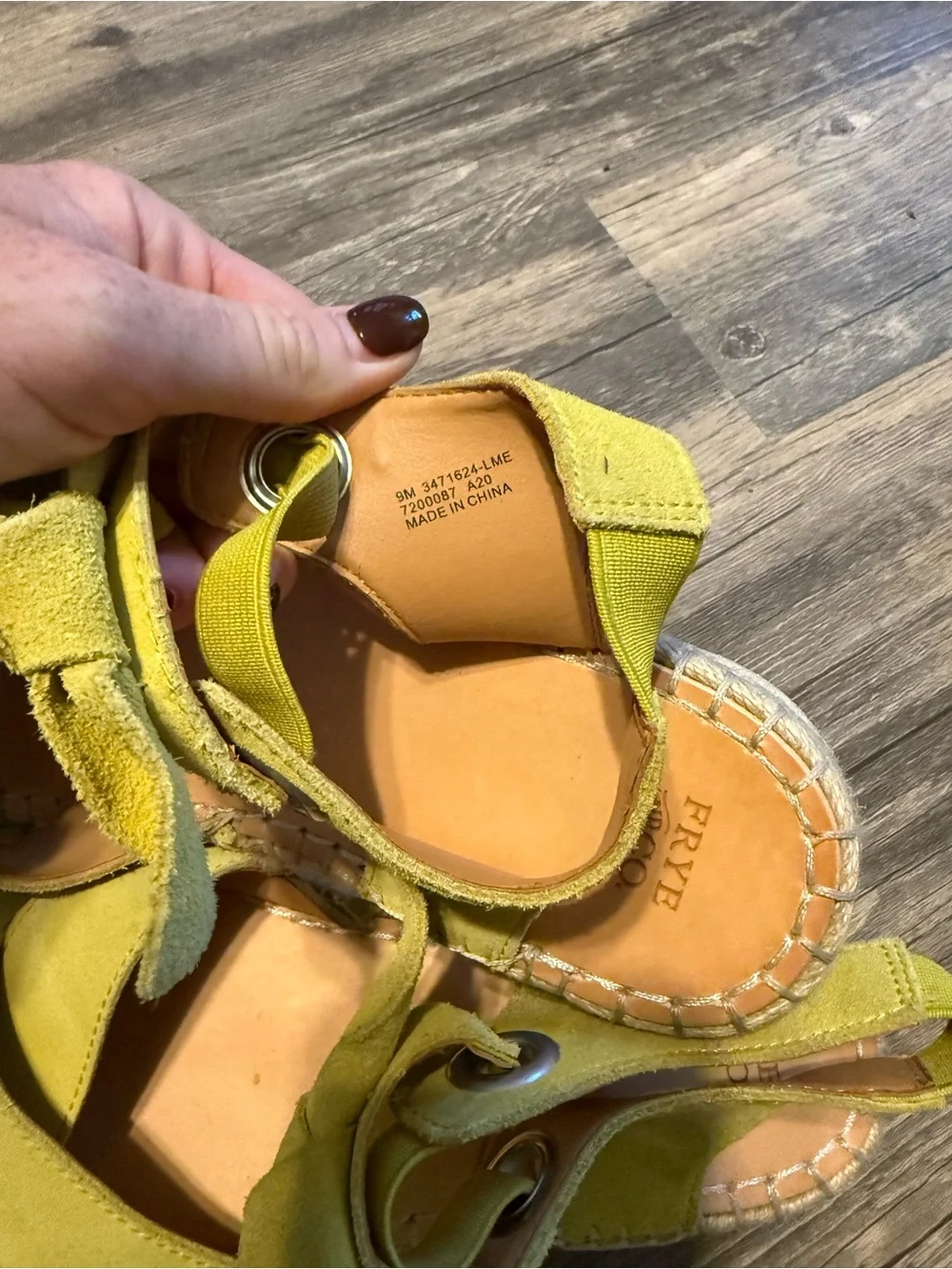 FRYE AND CO. sandals yellow