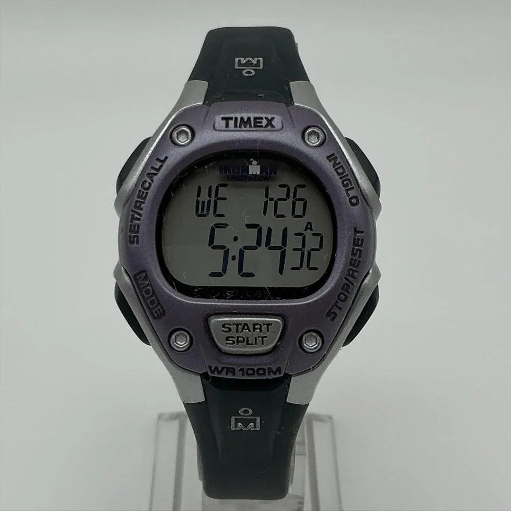 Timex Ironman Triathlon 30 Lap Women Watch Digital Black Resin 100M New Battery