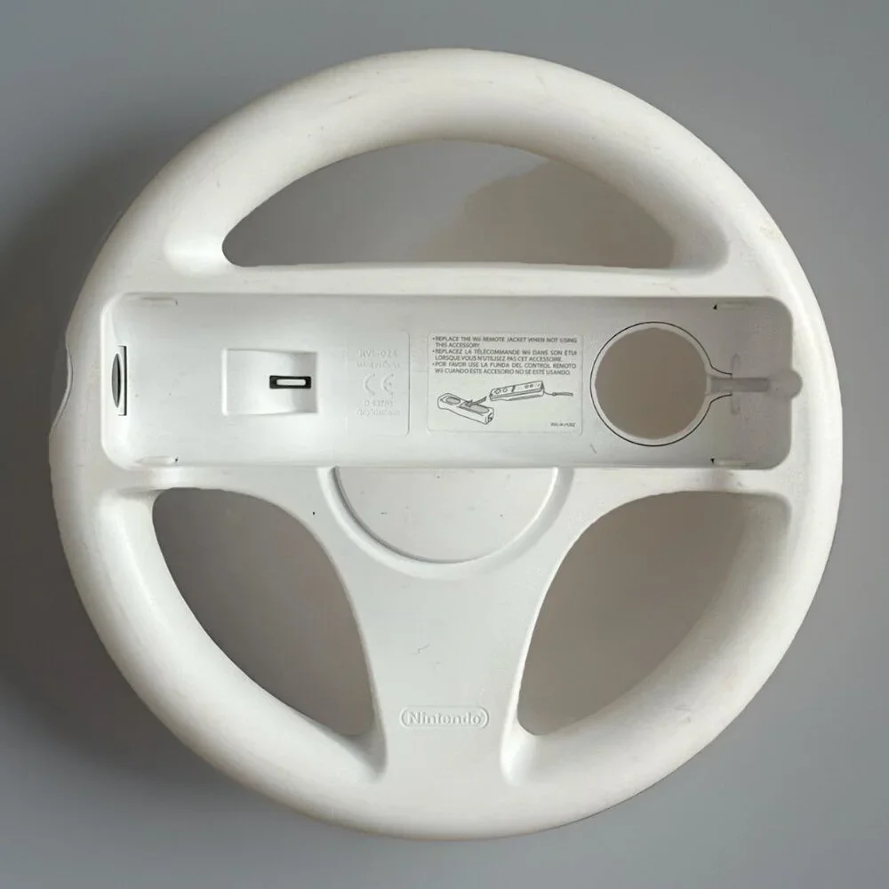 OEM Nintendo White WII‎ WII U Mario Kart Steering Racing Wheel RVL-024 Genuine