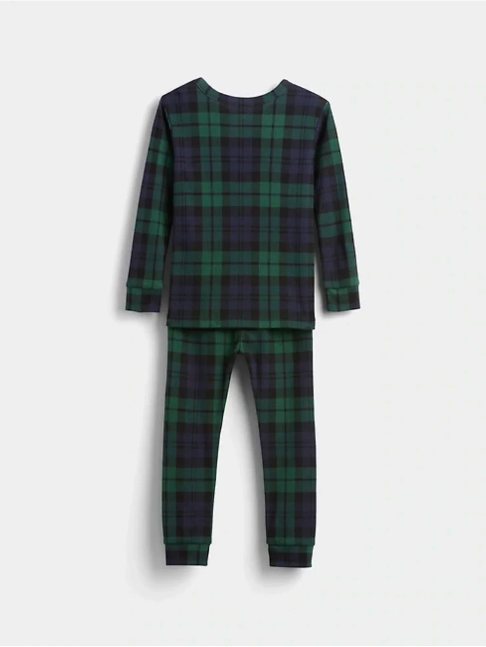 NEW! GAP KIDS Green & Navy Plaid Kids Pajama Set Size 4