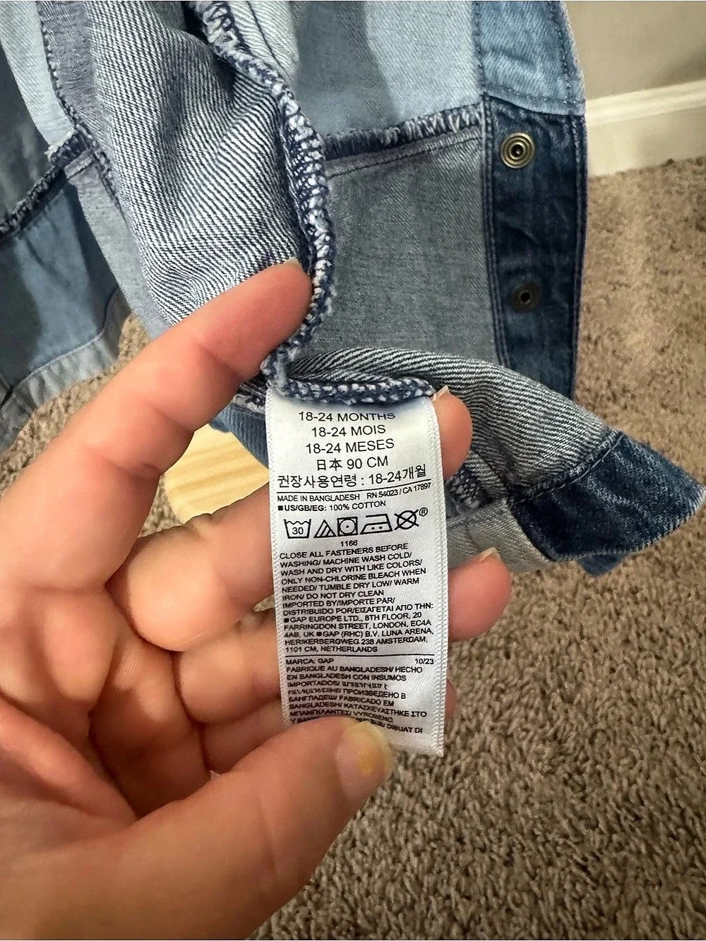 GAP baby color