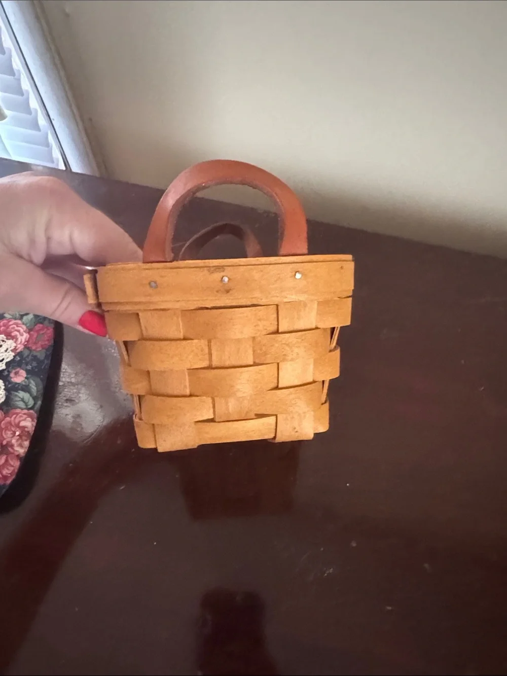 Longaberger handwoven wood
