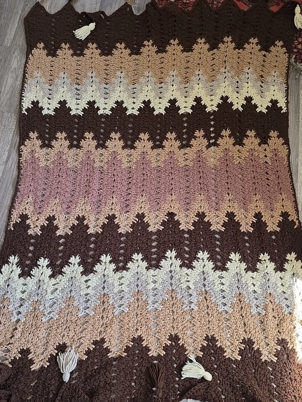 Hand Crafted blanket mocha