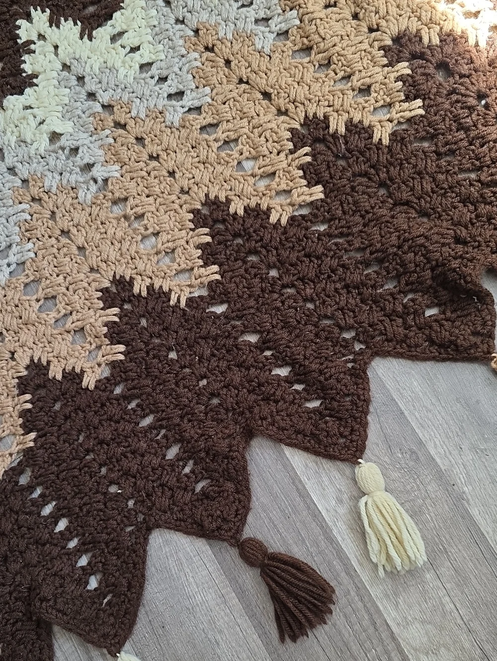 Hand Crafted many tones brown