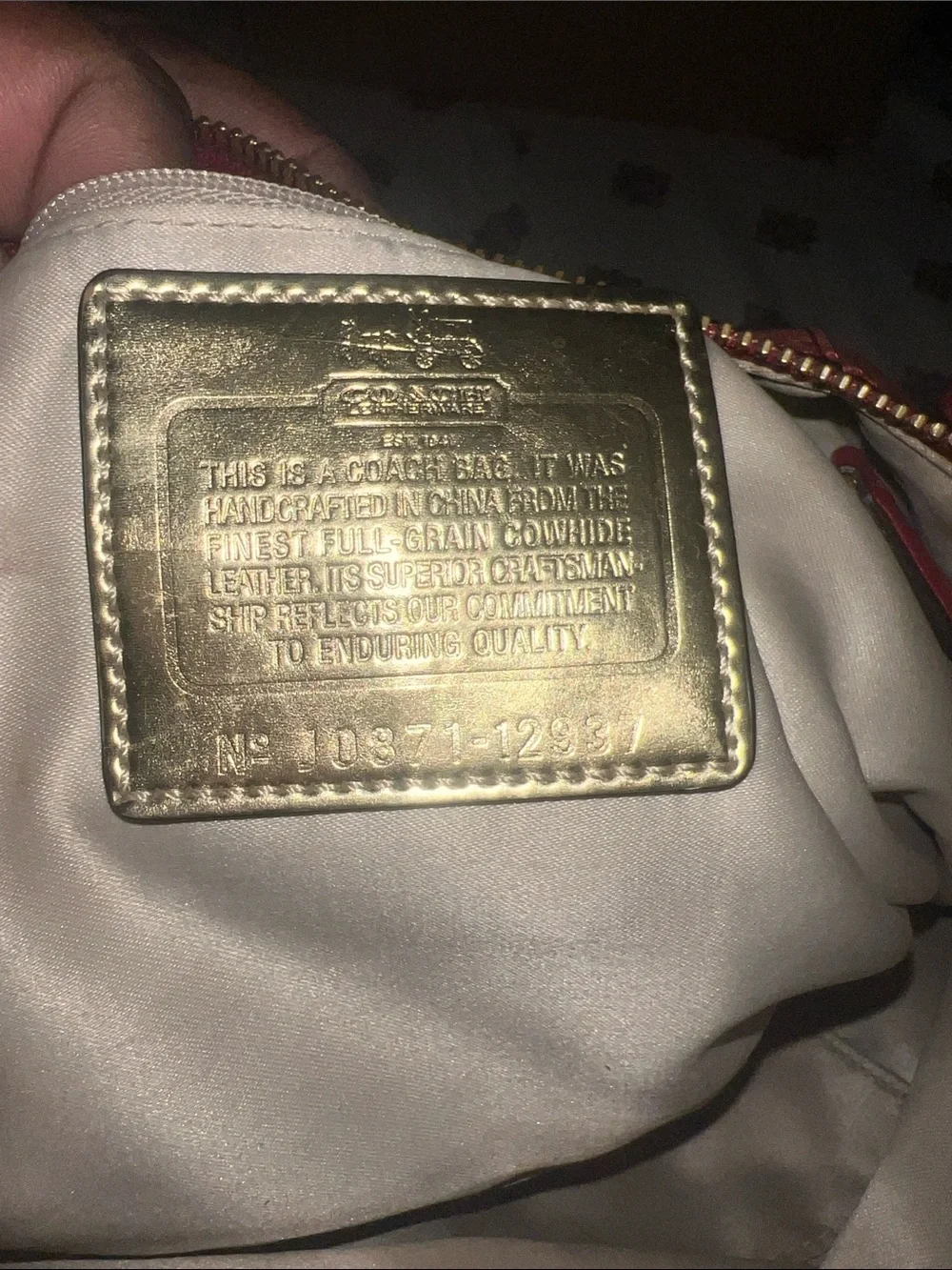Coach satchel warm