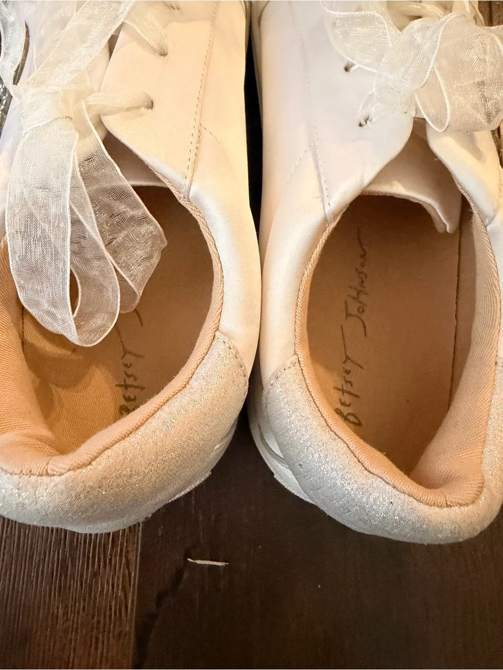 Betsey Johnson white leather