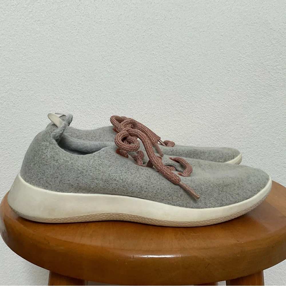 Allbirds Super Light Light Grey, Brown Laces Merino Wool Sneakers Size 6