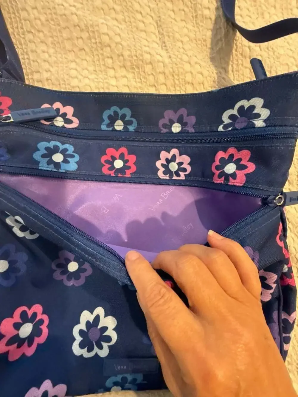 Vera Bradley lining exterior logo