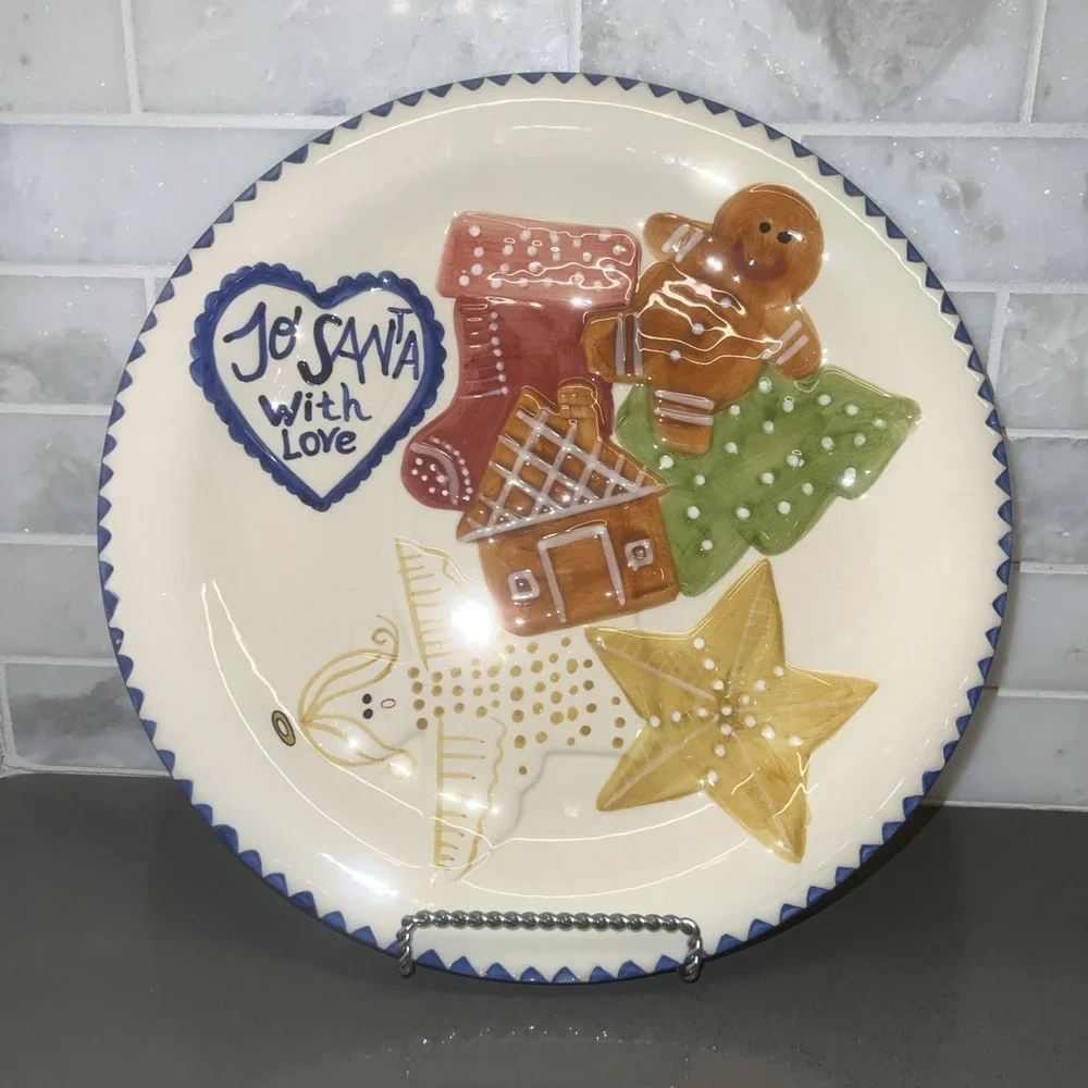 Vtg 1997 Bath & Body Works- To Santa with Love Plate holiday 11.5