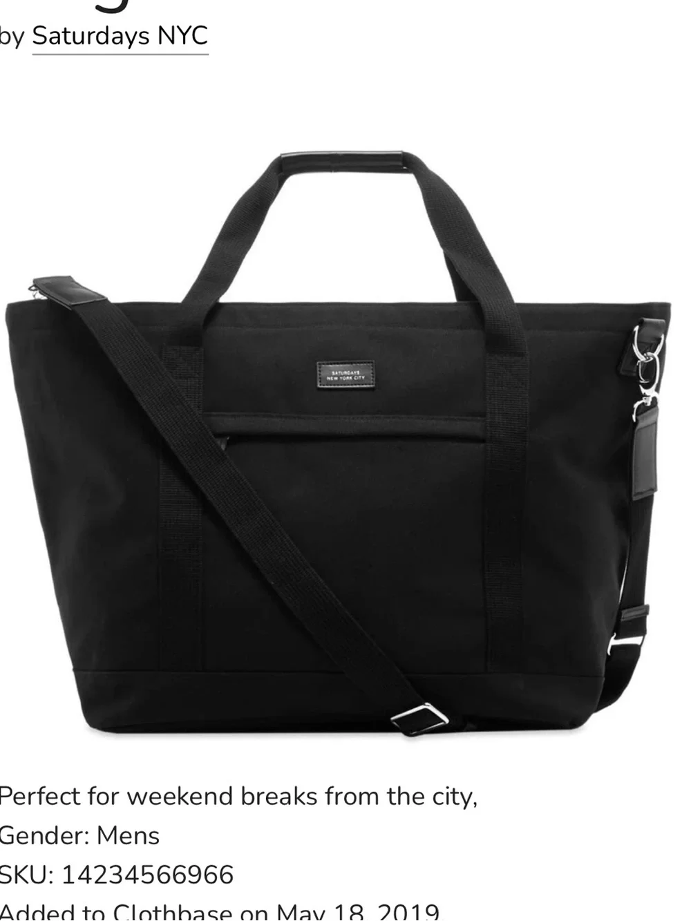 Saturdays New York City sturdy durable