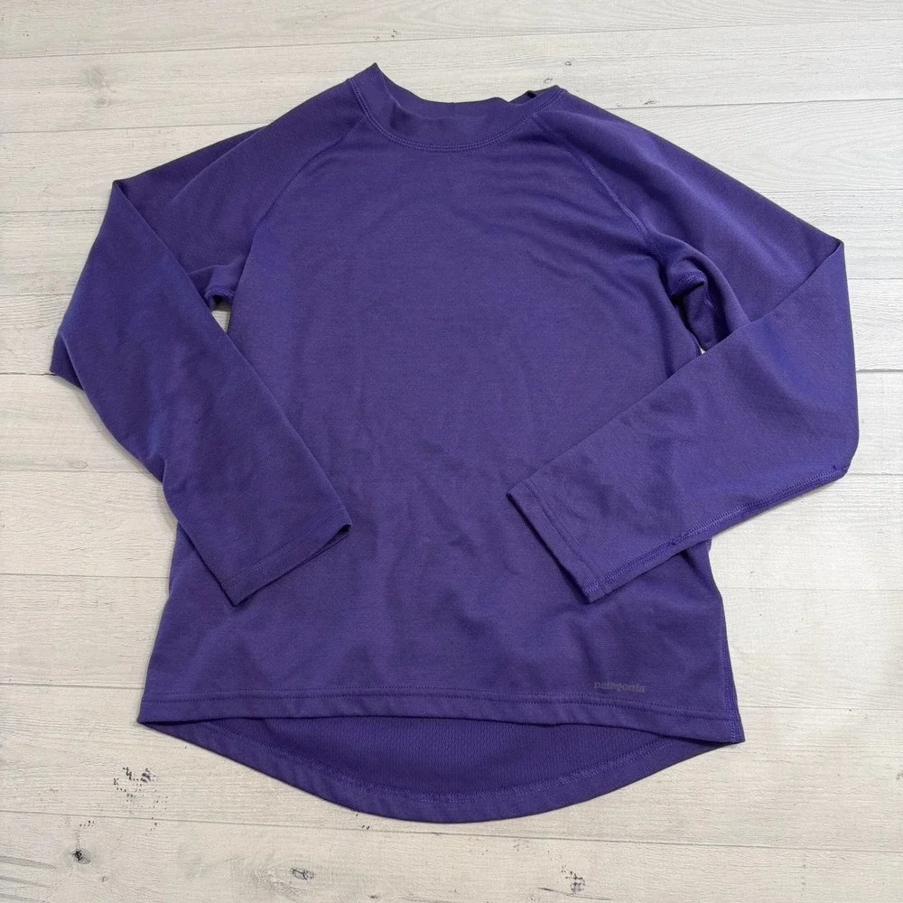Patagonia capeline kids‎ purple long sleeve baselayer size 12