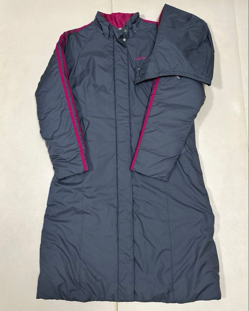【Near New】 adidas Bench Coat Gray/Pink