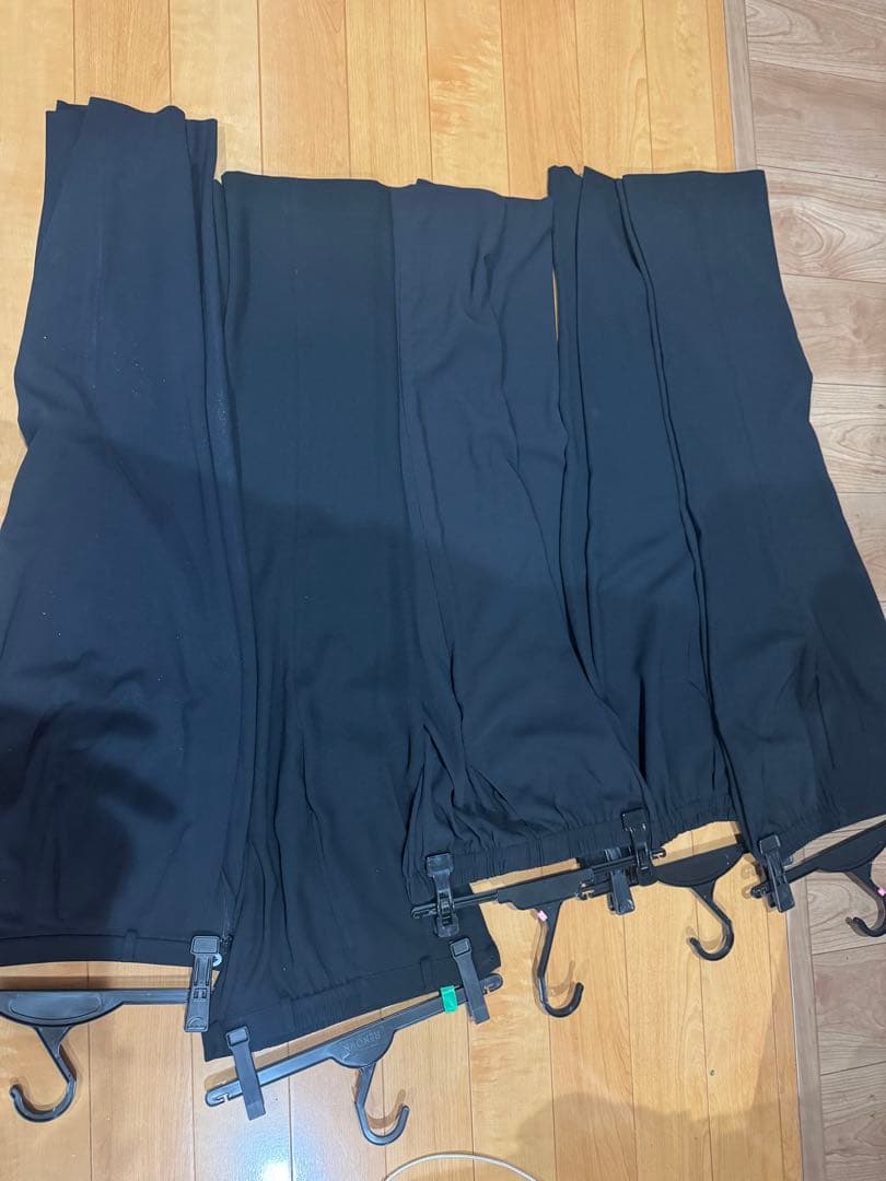 Women's Black Straight Pants Set - 4 pieces total (2 tops and 2 bottoms)
