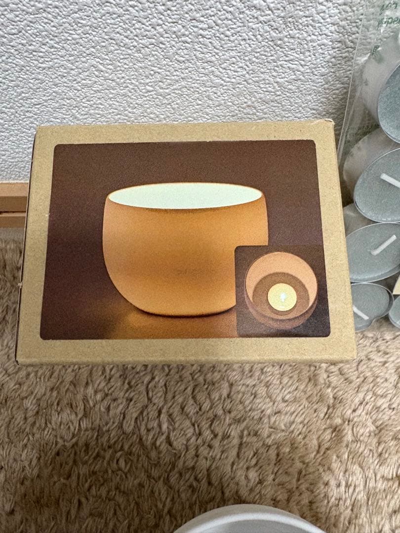 placed candles stored