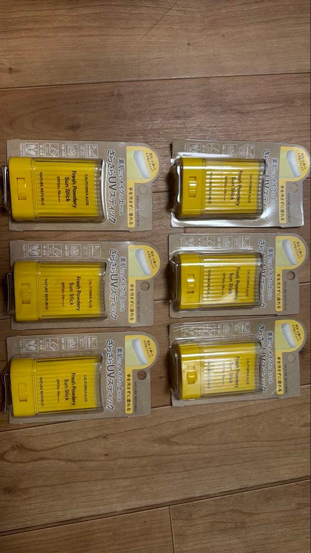Nature Republic Powdery Aloe Stick 6-piece set 24g Yellow