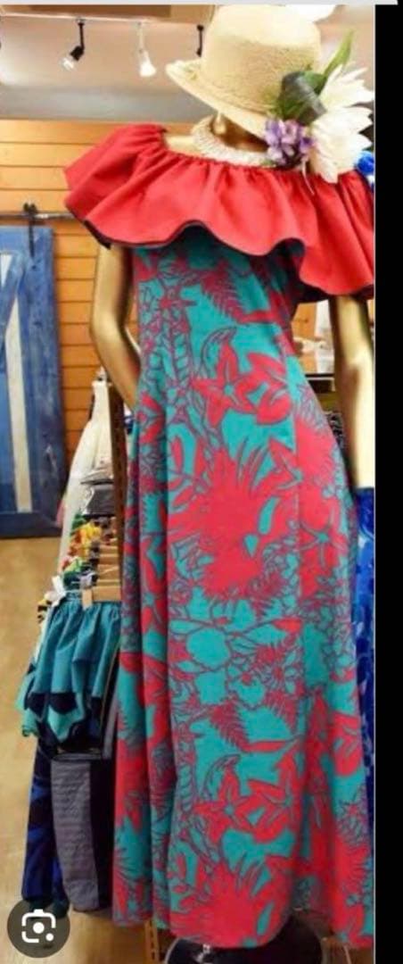 Hula Dance Dress, Off-the-Shoulder, Mauna Loa