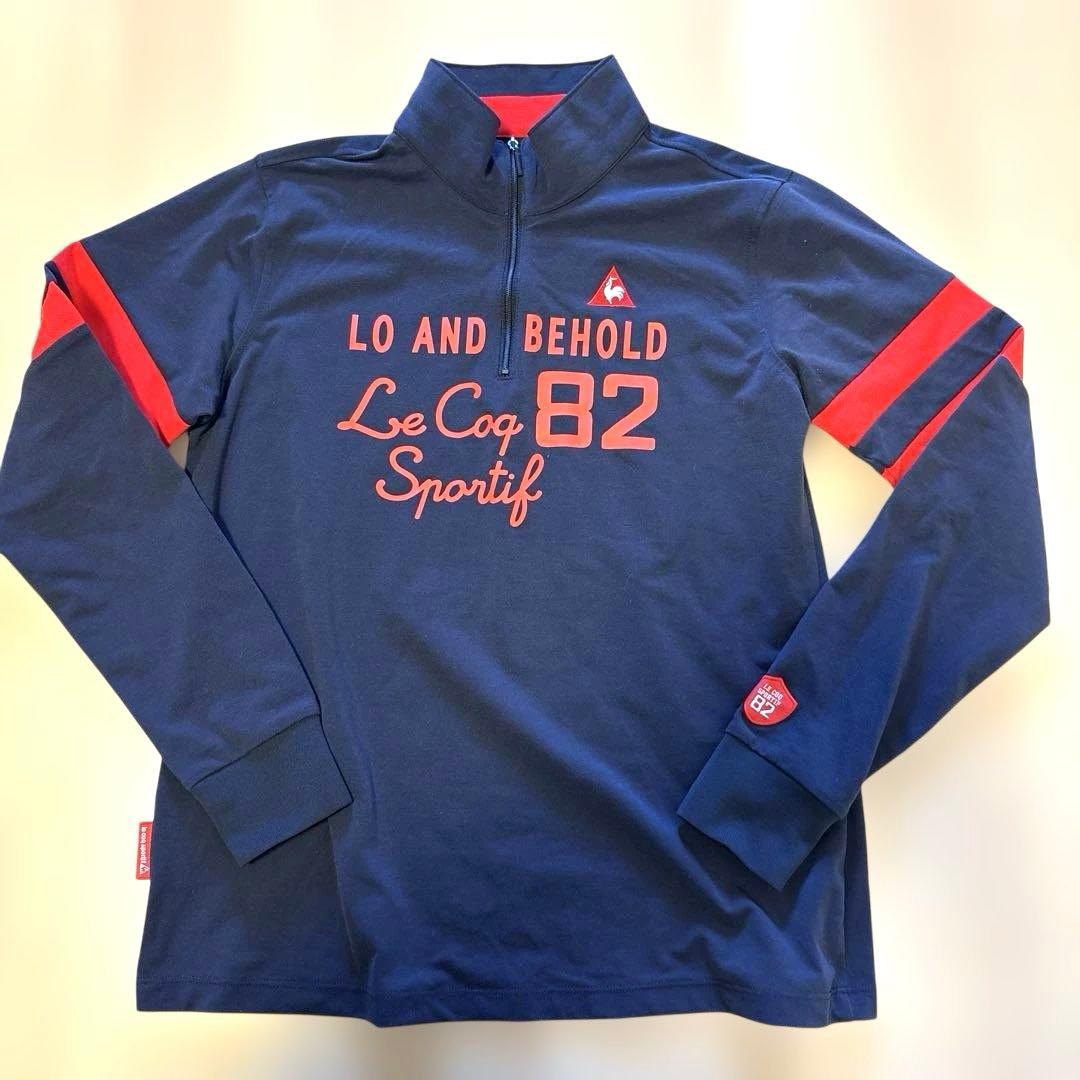Le Coq Sportif Long Sleeve Zip-Up Shirt, Size 82LL, No. 858
