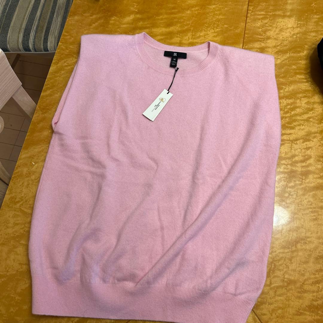 BR Banana Republic Pink Cashmere Sleeveless Sweater