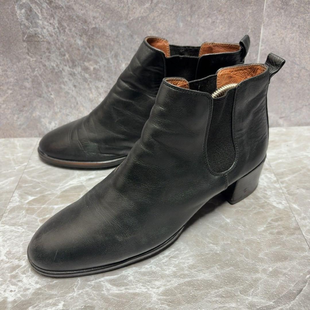 Margaret Howell Idea Chelsea Leather Boots 24 Black