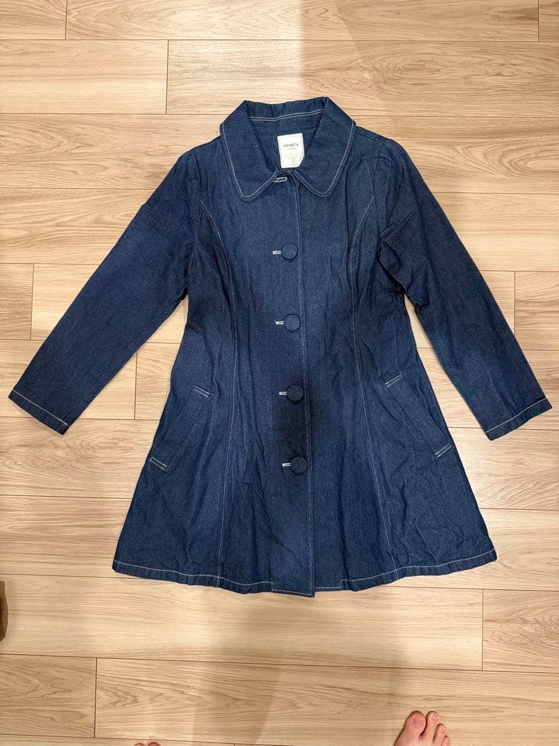 【titty&Co.】Denim Coat Flare Silhouette