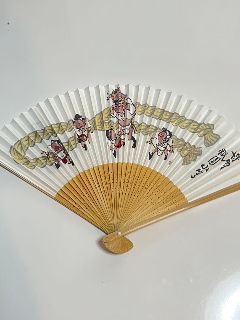 Hakata Gion Yamakasa Design Folding Fan - Reiwa 5 (2023) - Number 4 Yamakasa - Nakasu Nagare