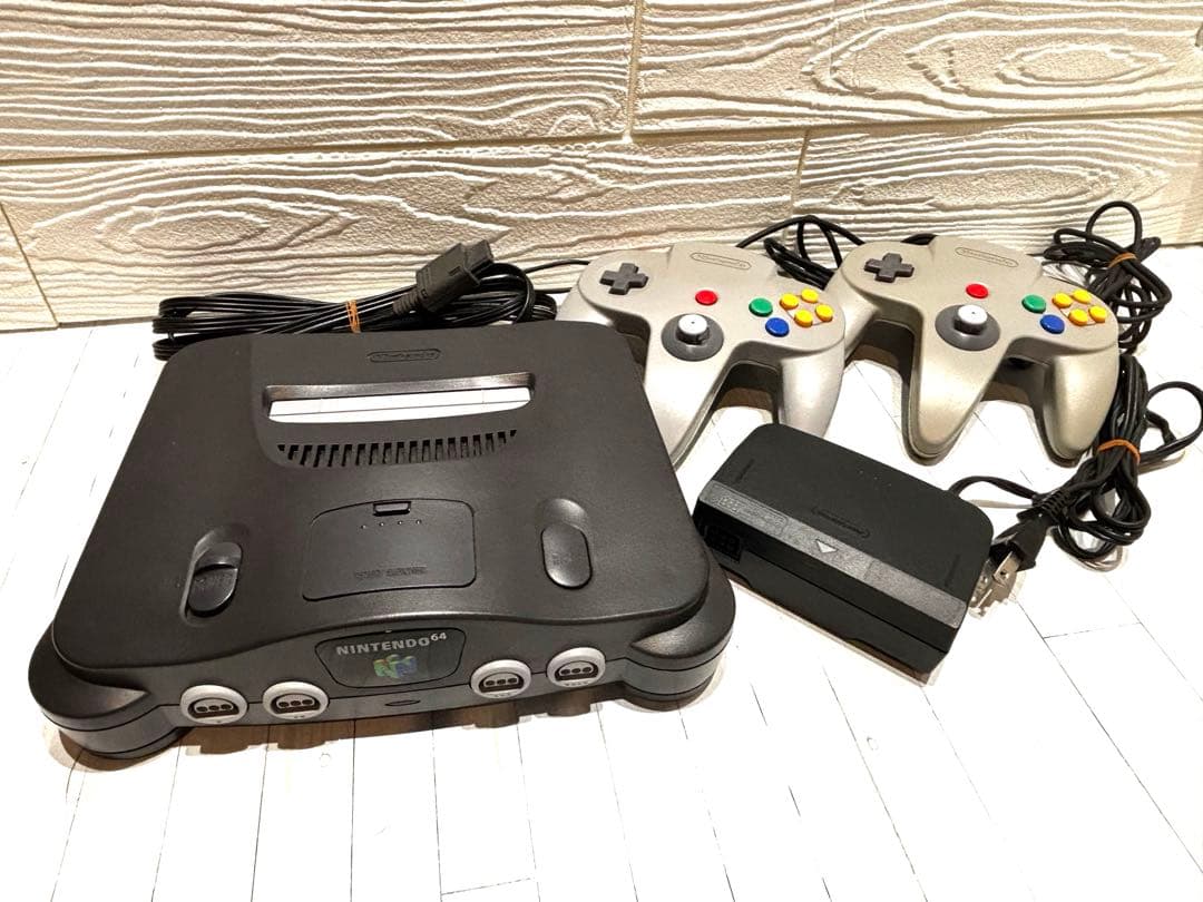 【Operation Confirmed】Nintendo 64 Console, 2 Controllers, Cables