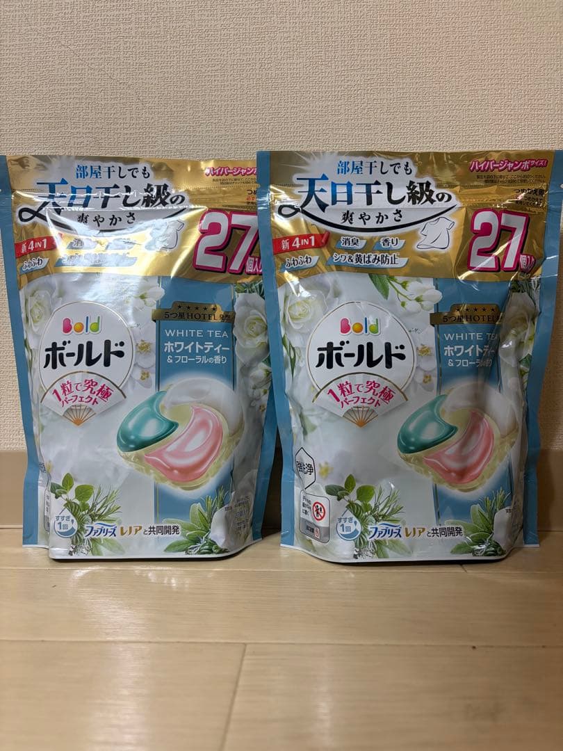 Bold Gel Balls, White Tea & Floral Scent, 27 Count, 2 Bags