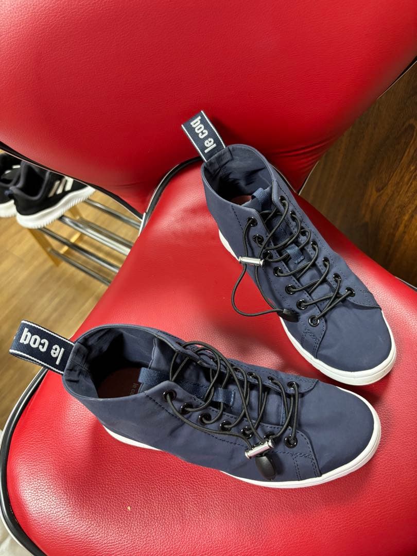 le coq sportif Navy Rain Shoes [Suitable for both sunny and rainy weather]
