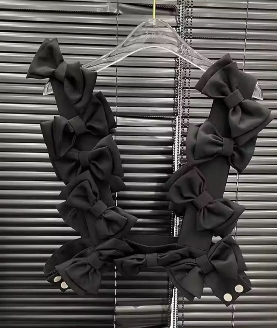 Ribbon Harness Bustier - Black