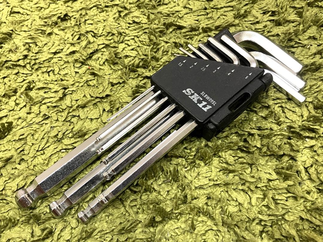 Ball Point L-Shaped Hex Wrench Set, 9-Piece, Inch Size, SK11
