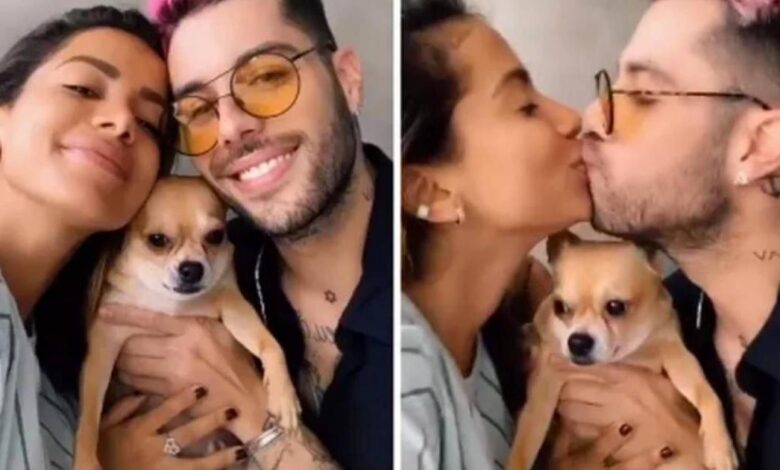 Gui Araújo apalpa bumbum de Anitta em vídeo para mostrar look da cantora