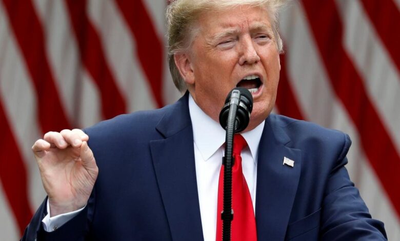 Trump rompe com a OMS durante a pandemia do coronavírus
