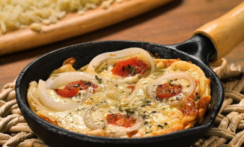 Receita de pizza na frigideira