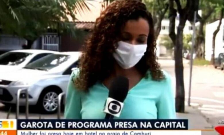 Repórter de afiliada da Globo cai na gargalhada ao noticiar prisão de ex-Playboy Flavia Tamayo