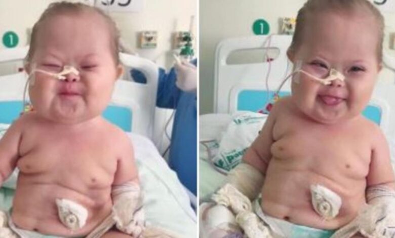 Bebê Chico, que tem síndrome de Down, volta para casa após vencer o coronavírus