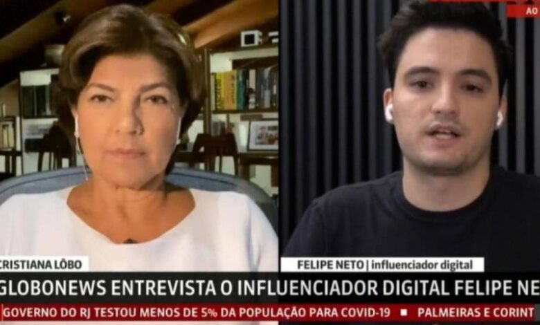 Felipe Neto faz críticas à GloboNews e à CNN Brasil