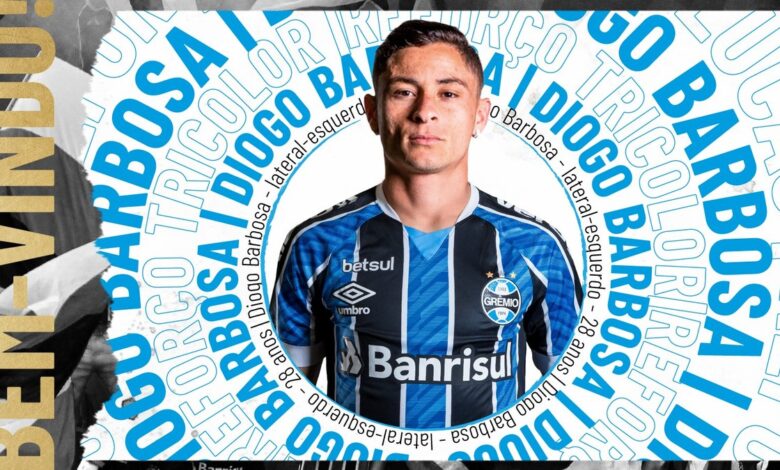 Grêmio oficializa contratação de Diogo Barbosa até o término de 2023