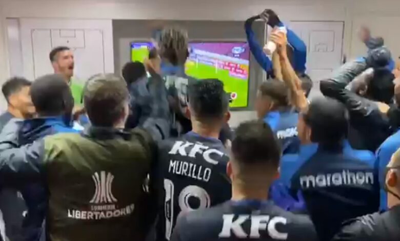 Jogadores do Del Valle vibram com gols sobre o Flamengo também no vestiário